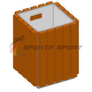 Купить Урна металлическая в деревянной обрешетке SP МФ400 в Печоре 